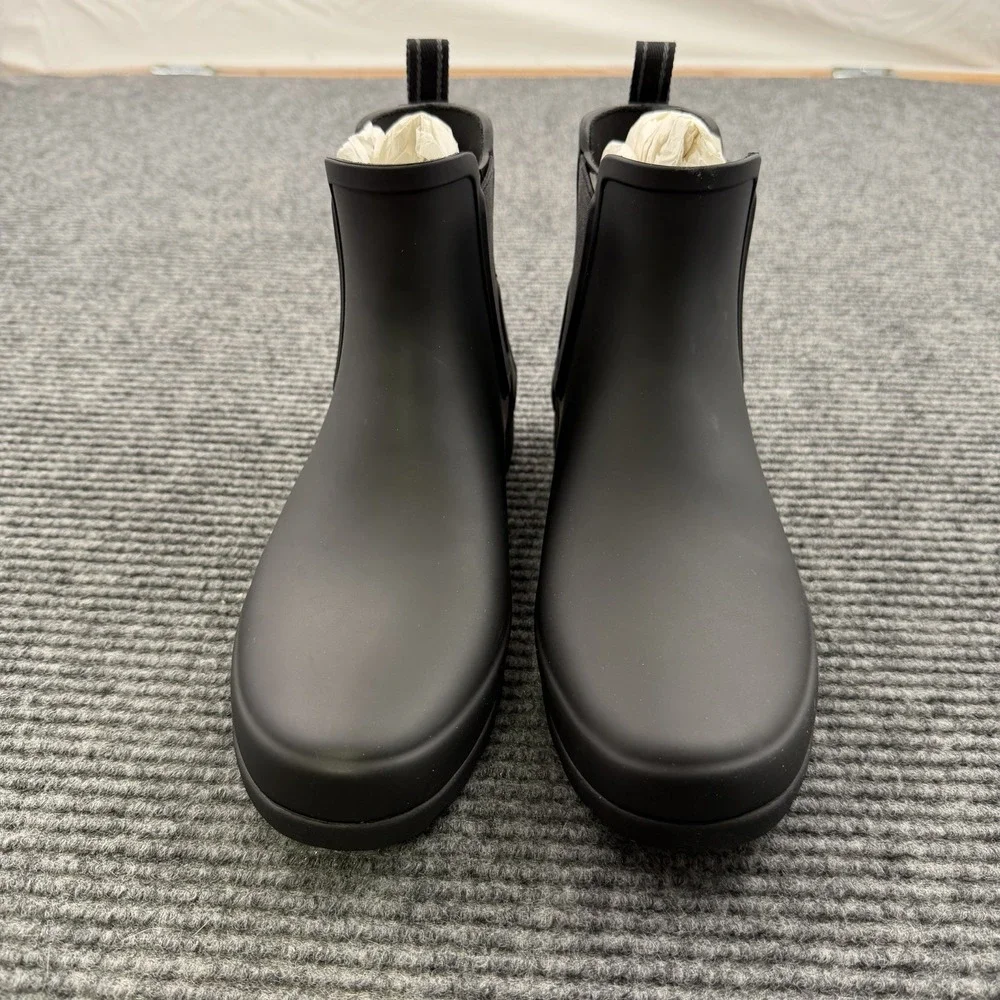 Hunter‎ Refined Chelsea Rain Boot Women's 7 Matte Black Waterproof New In Box
